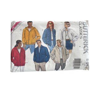 90s Butterick 5811 Sewing Pattern Sizes Large-XL Classic Unisex Jacket 1991 CUT